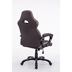 Acheter Decoshop26 Fauteuil de bureau sur roulettes design Gaming siège rembourré jusqu’à 180 kg en PVC marron 10_0002425