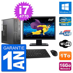 PC Fujitsu E520 DT Ecran 22" Intel i7-4770 RAM 16Go Disque 1To Windows 10 Wifi - Occasion