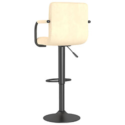 Acheter vidaXL Tabouret de bar Crème Velours