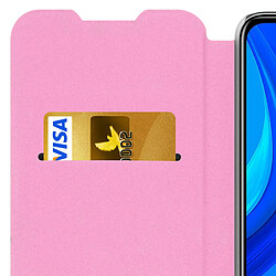 Avizar Étui Huawei P smart 2020 Portefeuille Clapet Porte-carte Rose pas cher