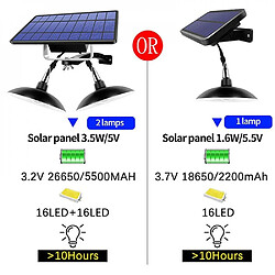 Acheter Universal Diviser les lampes solaires longues bandes LED prolonger l'étanchéité extérieure des lampes murales Luminaire de puissance solaire pour Garden Street (2 lampes)