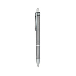 Acheter Totalcadeau Stylo en aluminium à mécanisme bouton à bille encre bleu Couleur - Noir pas cher