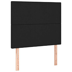 vidaXL Têtes de lit 2 pcs Noir 80x5x78/88 cm Similicuir