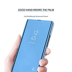 Htdmobiles Housse pour Xiaomi Redmi Note 13 Pro 4G / Poco M6 Pro 4G - etui coque portefeuille clear view miroir + verre trempe - BLEU