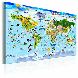 Paris Prix Tableau Imprimé Children's Map : Colourful Travels 40 x 60 cm