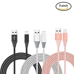 Platyne Pack De 3 Cables Usb Vers Lightning Tricolor