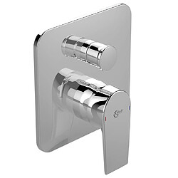 Ideal Standard - Mitigeur à encastrer avec inverseur rosace 15,7 x (H) 15,7 cm chrome - Tesi