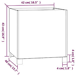 vidaXL Jardinières avec pieds 2 pcs Rouillé 42x40x43 cm Acier corten pas cher