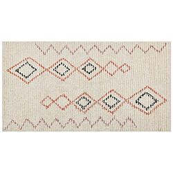 Beliani Tapis en coton 80 x 150 cm beige GUWAHATI