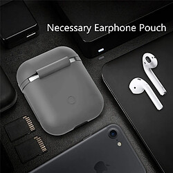 Wewoo Etui Casque / Ecouteurs gris pour Apple AirPods Portable Sans Fil Bluetooth Écouteur Silicone Boîte De Protection iPhone Anti perte Dropproof Sac De Rangement pas cher