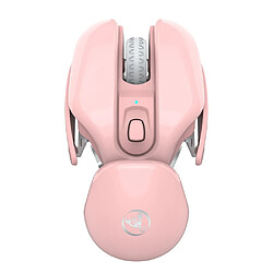 Wewoo Souris sans fil HXSJ T37 2.4GHz 1600dpi muette réglable à 3 modes rose