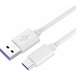 PremiumCord Câble de charge rapide USB-C, 1 m, charge super rapide de 5A, fiche USB 3.1 type C vers fiche USB 2.0, charge rapide et câble de données compatible avec les appareils de type C, blanc, 1 m