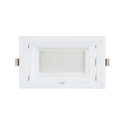 Ledkia Spot Downlight LED 48W Rectangulaire Orientable 130 lm/W LIFUD Coupe 210x125 mm Blanc Chaud 3000K