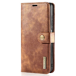 Dg.Ming Etui en PU détachable 2-en-1 marron pour votre Samsung Galaxy A22 5G (EU Version)