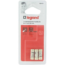 Legrand LEG92921 Cartouche fusible pour porte-fusible avec témoin 6 A 1380 W 8,5 x 23