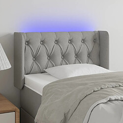 Maison Chic Tête de lit scandinave à LED,meuble de chambre Gris clair 83x16x78/88 cm Tissu -MN39228