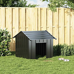 vidaXL Niche pour chien avec toit noir 85x107x81 cm acier galvanisé