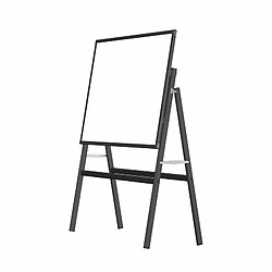 IVOL Tableau blanc sur support - Magnétique - 150x120 cm - Noir