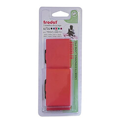 Trodat Blister 3 cassettes encrées, couleur rouge pour dateur multiformules