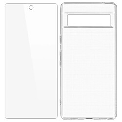 Protection pour Google Pixel 7A Coque Transparent Verre Trempé Noir 4smarts