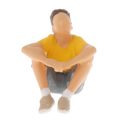 1:64 Painted People Miniture Scènes Figurine Poupée Garçon Jaune