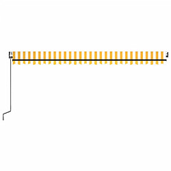 Avis vidaXL Auvent rétractable automatique 500x350 cm Jaune et blanc