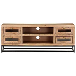 Maison Chic Meuble TV scandinave - Banc TV pour salon 110x30x40 cm Bois d'acacia massif -MN87410