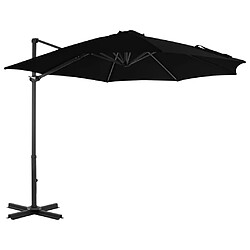 Maison Chic Parasol Jardin | Parasol déporté avec mat en aluminium Noir 300 cm - GKD63581