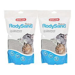 ZOLUX Terre à bain pour chichillas Rody sand 2L (Lot de 2).