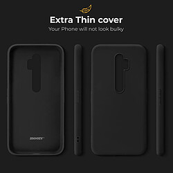 Moozy Minimalist Series Coque en silicone pour Oppo A9 2020, noir – Finition mate fine et souple en TPU pas cher