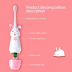 Universal La nouvelle brosse à dents électrique populaire pour les enfants, la brosse à dents en mode dessin animé, la brosse à dents électrique pour la tête de remplacement souple.