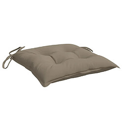 Acheter vidaXL Coussins de palette lot de 2 taupe 50x50x7 cm tissu oxford