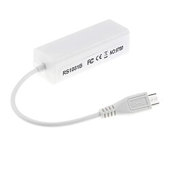 Micro USB vers RJ45 LAN 10/100Mbps Rapide Ethernet Réseau Adaptateur Carte -Blanch