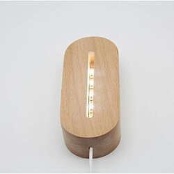 Avis Universal Lumière ovale en bois lumière acrylique 3D LED lumière de nuit