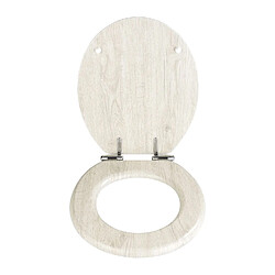 Avis WENKO Abattant WC en MDF design bois chêne - Gris