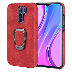 Coque en TPU + PU antichoc avec béquille rouge pour votre Xiaomi Redmi 9/Redmi 9 Prime/Poco M2