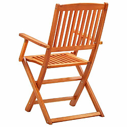 Maison Chic Lot de 6 Chaises de jardin,Fauteuil d'extérieur pliables Bois d'eucalyptus massif -MN89284 pas cher