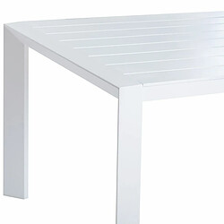 BigBuy Home Table de Salle à Manger Io Blanc Aluminium 180 x 100 x 75 cm