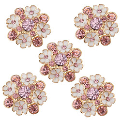 5 Pcs Boutons De Couture Strass Cristal Fleur Pr DIY Coudre Embellissement