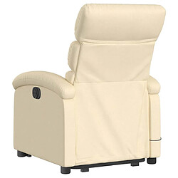 Acheter vidaXL Fauteuil inclinable de massage Crème Tissu