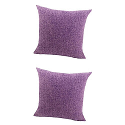 set 2 coton lin jeter taille taie d'oreiller housse canapé voiture décor violet