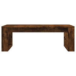 Avis vidaXL Table basse chêne fumé 102x50x35 cm bois d'ingénierie