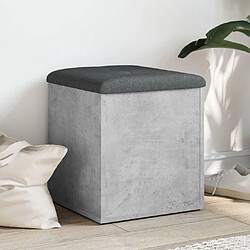 Maison Chic Banc de rangement | Meuble de rangement d'Entrée | Coffres d'Intérieur gris béton 42x42x45 cm bois d'ingénierie -MN91101