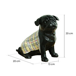 Figurine Bulldog Kuatéh Selene 20x13x20 cm Noir