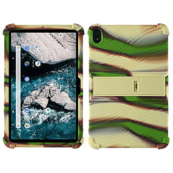 Coque en silicone flexible avec béquille, camouflage pour votre Nokia T20