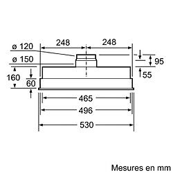 Groupe filtrant 53cm 618m3/h - lb55565 - SIEMENS pas cher