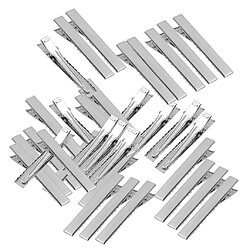 100x Pince Cheveux Taille Plat Simple Prong Clip en Métal Cheveux Clips Alligator