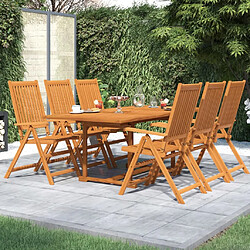 vidaXL Ensemble à manger de jardin 7 pcs Bois d'acacia massif