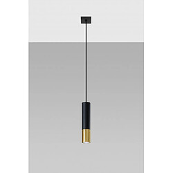 Luminaire Center Suspension design Loopez Acier Or,noir 1 ampoule 100cm