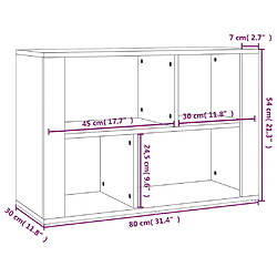 vidaXL Buffet Sonoma gris 80x30x54 cm Bois d'ingénierie pas cher